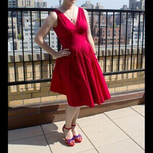 Trashy Diva red cotton voile Doris dress